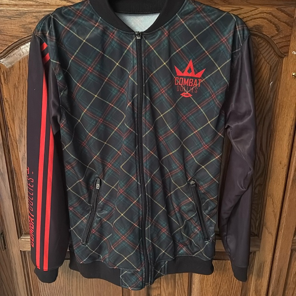 Women’s Plaid Combat Dollies Jacket and matching leggings- Black, Green and Red